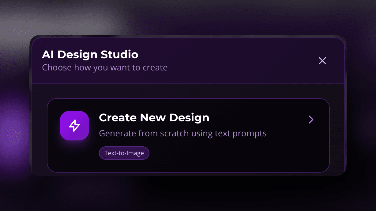 AI Design Studio Interface