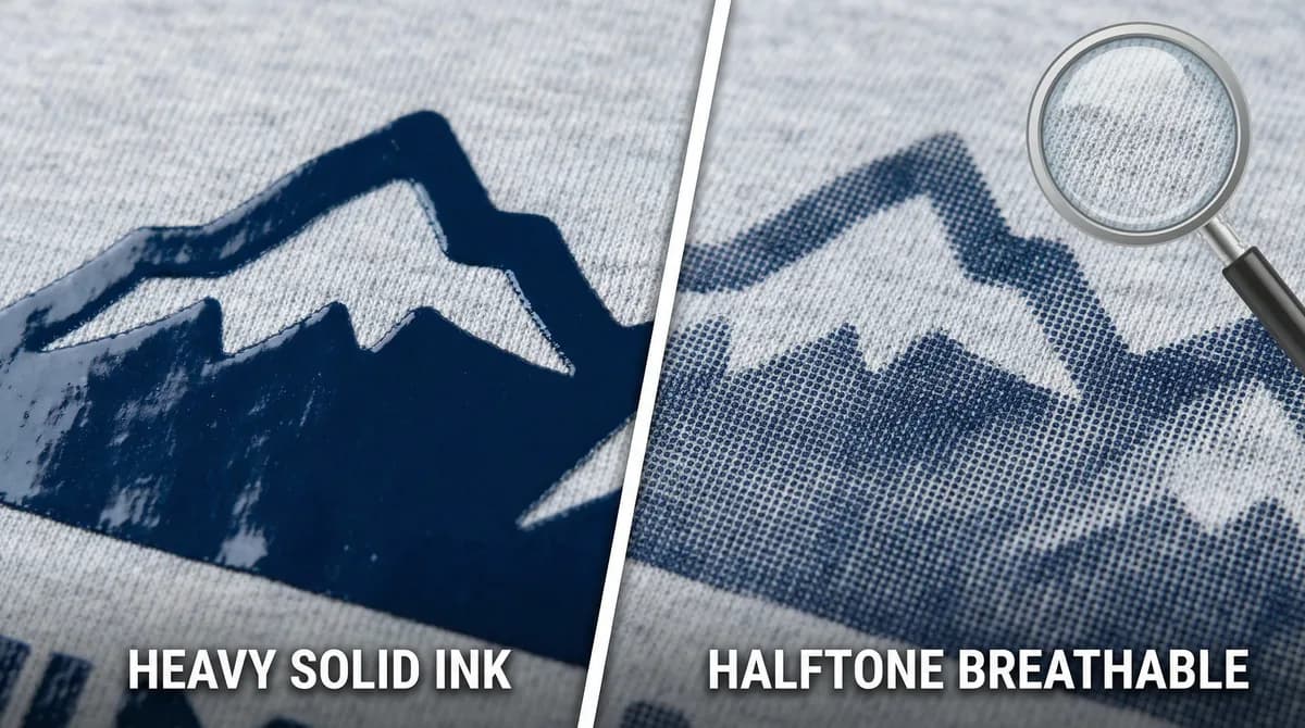 DTF transfer quality comparison on printed fabric