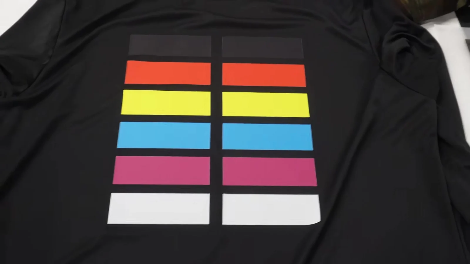 Camo shirt introduced as a high-risk garment for DTF powder testing