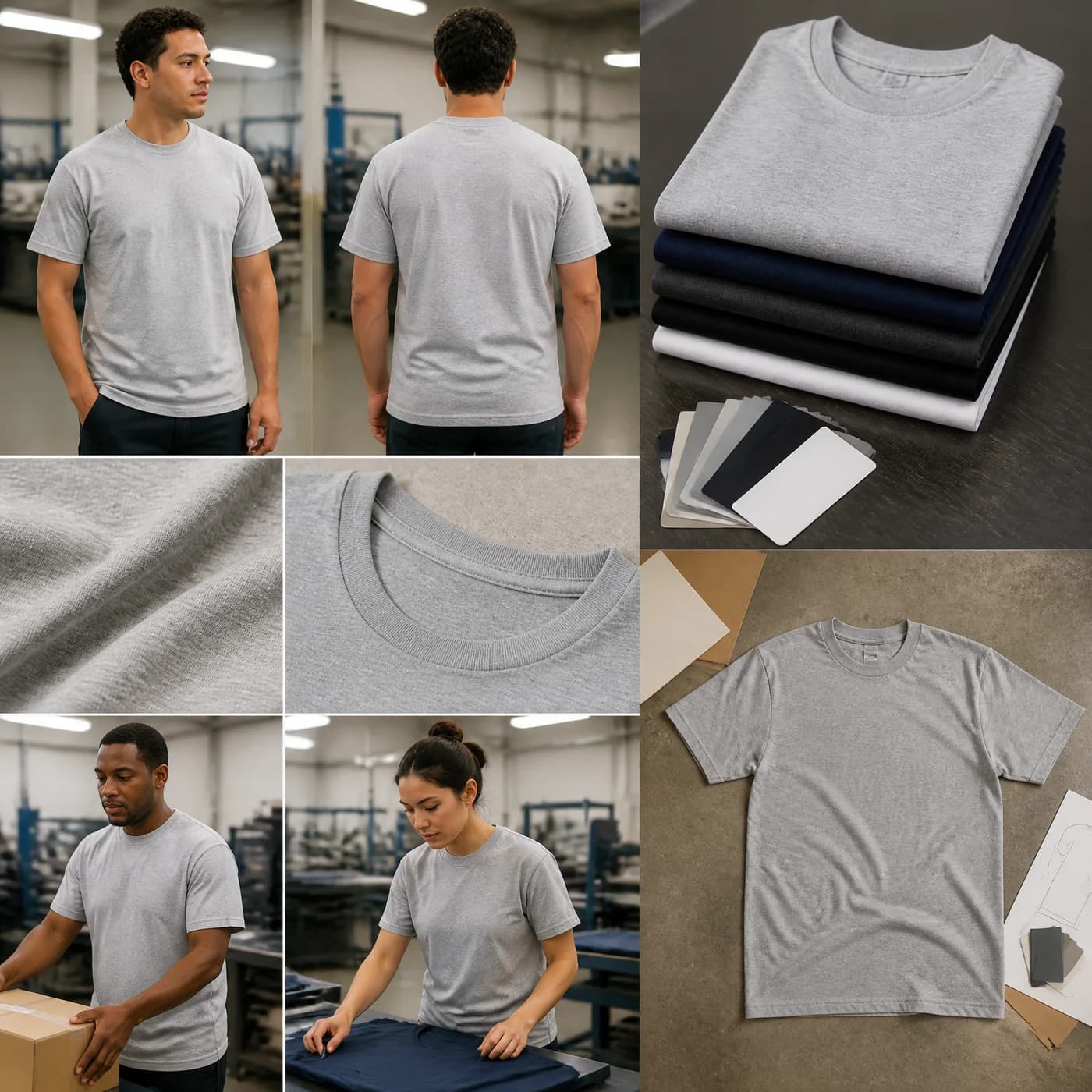 Generic Houston crew shirt context with plain DryBlend style tees